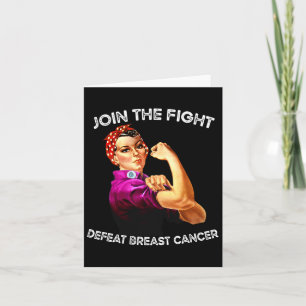 Rosie The Riveter Defeat Breast Cancer Awareness D Card