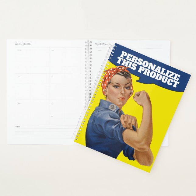 Rosie the Riveter easy to personalise  Planner (Display)