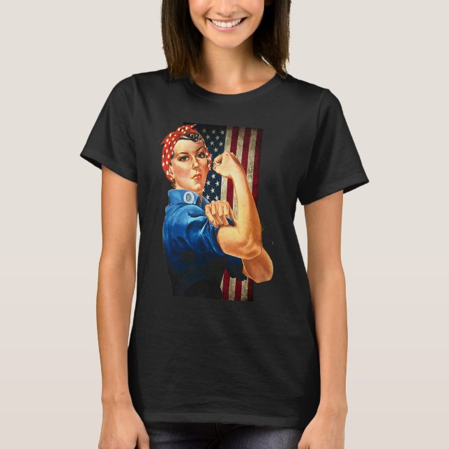 Rosie the Riveter Empowered Woman Empower Woman T-Shirt (Front)