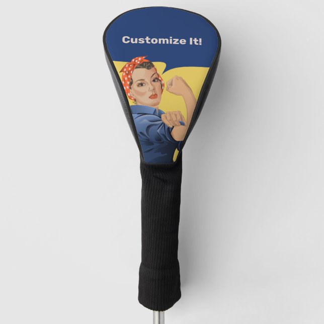 Rosie the Riveter Golf Head Cover (Front)