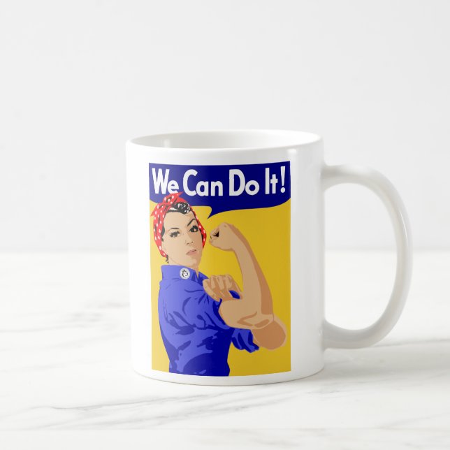 Rosie the Riveter graphic design Coffee Mug (Right)