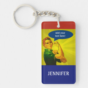 Rosie the Riveter Holy Rosary Key Ring
