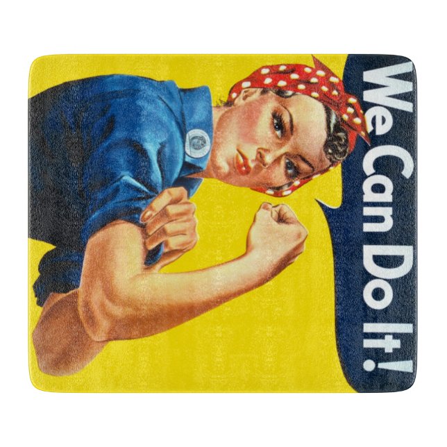 Rosie the Riveter (Iconic Poster) (We Can Do It!) Cutting Board (Front)
