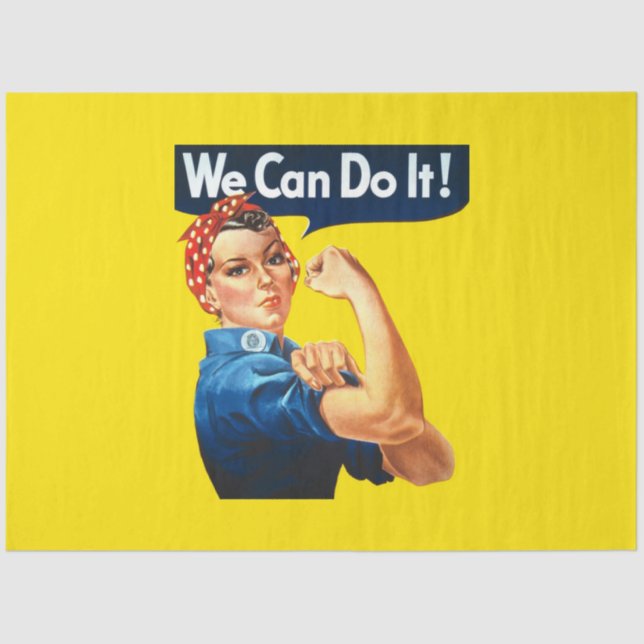 Rosie the Riveter (Iconic Poster) (We Can Do It!) Tissue Paper (Front)