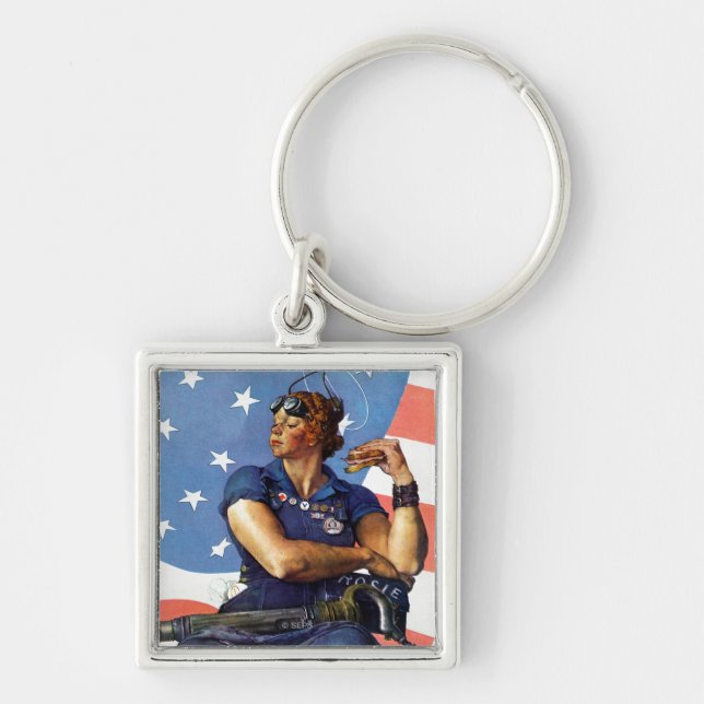 "Rosie the Riveter" Key Ring (Front)