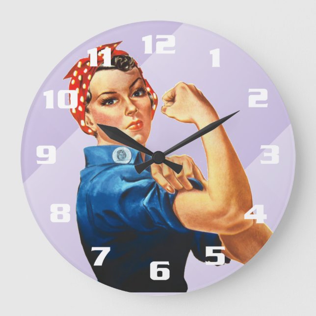 Rosie the Riveter Large Clock (Front)