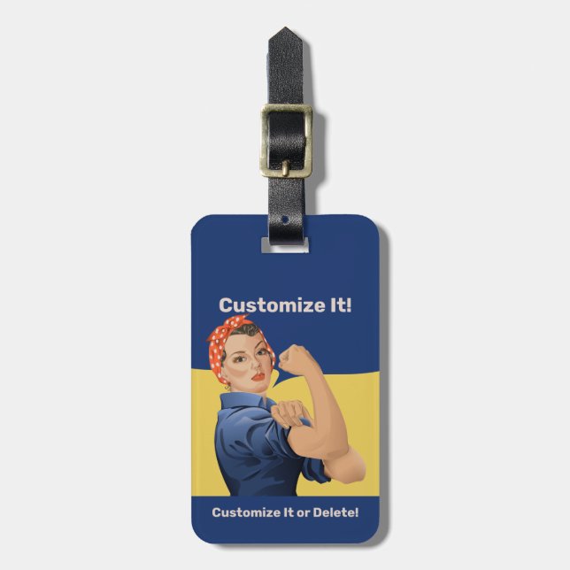 Rosie the Riveter Luggage Tag (Front Vertical)