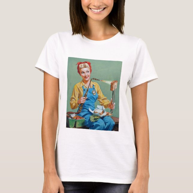Rosie the Riveter Makes Toasted Cheese T-Shirt (Front)