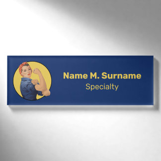 Rosie the Riveter Name Tag