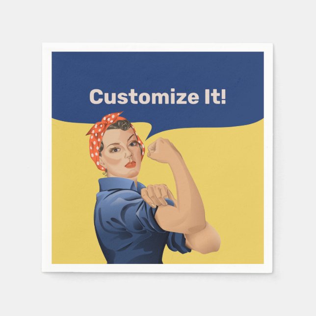 Rosie the Riveter Napkin (Front)