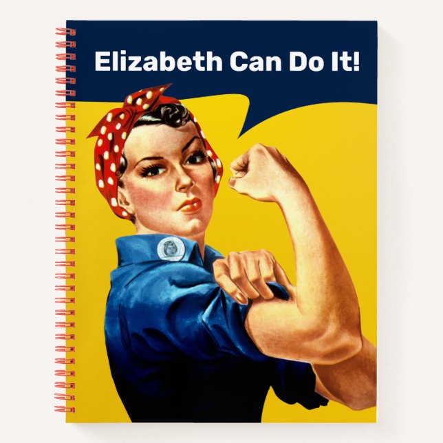 Rosie the Riveter | Notebook | Personalise (Front)