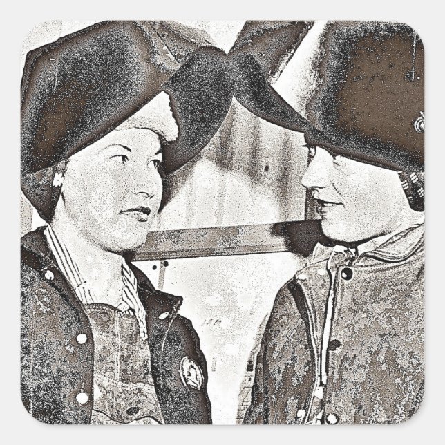 Rosie the Riveter Pals Square Sticker (Front)