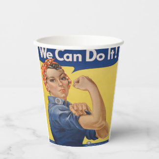 Rosie the Riveter Paper Cups