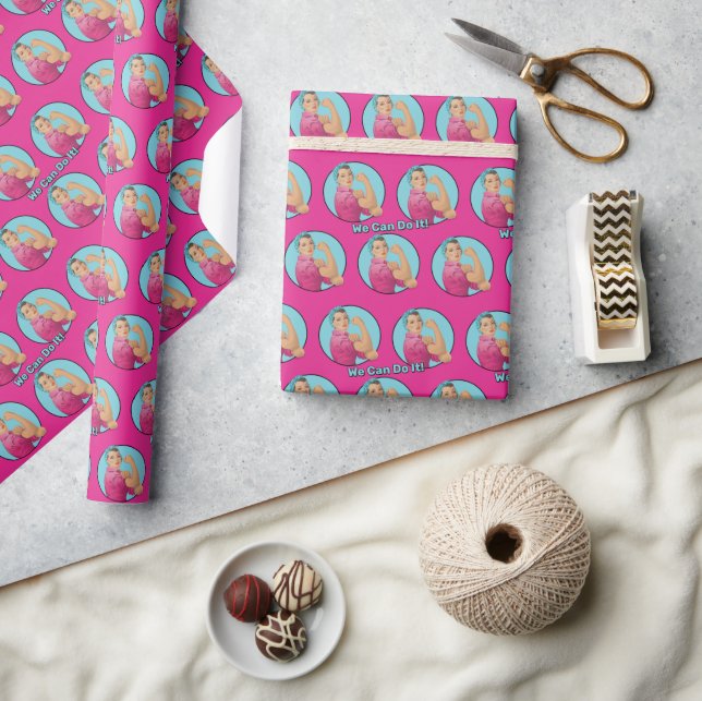 Rosie the Riveter Pattern Wrapping Paper (Crafts)