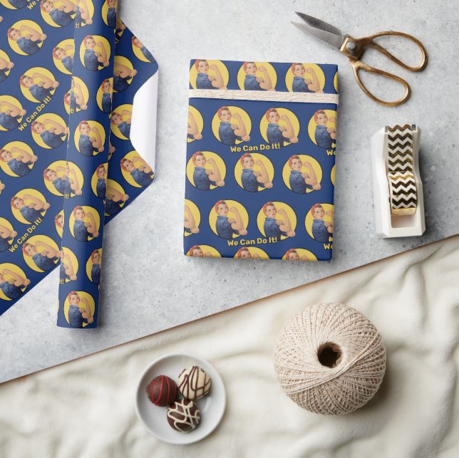 Rosie the Riveter Pattern Wrapping Paper (Crafts)