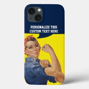 Rosie The Riveter Personalised Vintage iPhone 13 Case