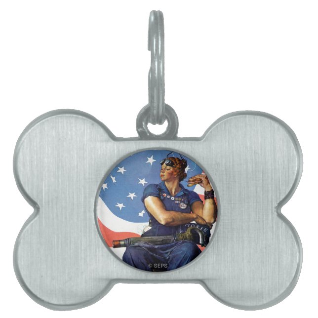 "Rosie the Riveter" Pet ID Tag (Front)