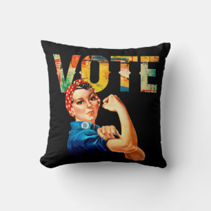 Rosie the Riveter Political Poster Vote Election Cushion