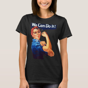 Rosie The Riveter Poster We Can Do It Feminist Ret T-Shirt