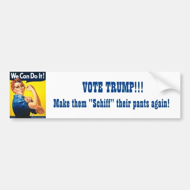 Rosie the Riveter Pro Trump Bumpersticker Bumper Sticker (Front)