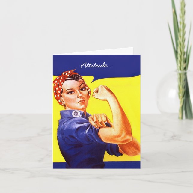 Rosie the Riveter Promotion job congratulations Thank You Card (Front)