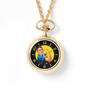 Rosie The Riveter Retro Design Style Dial Watch