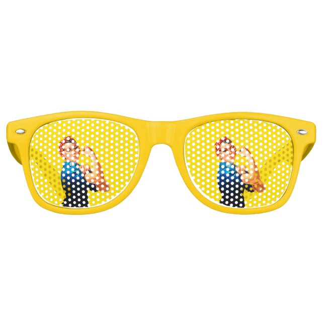Rosie The Riveter Retro Style Retro Sunglasses (Front)