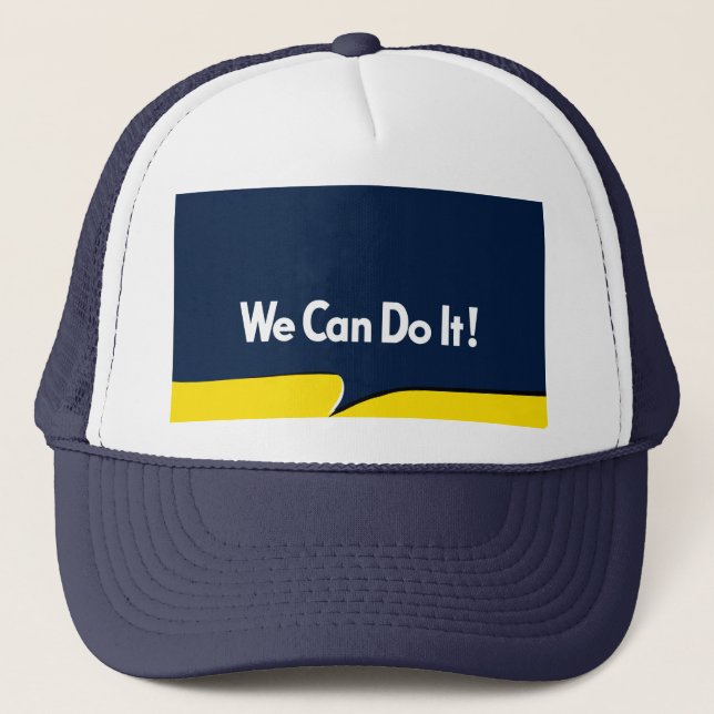 Rosie The Riveter Retro Style Trucker Hat (Front)