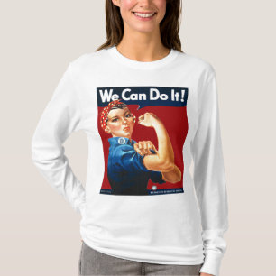 Rosie the Riveter Solid Red T-Shirt