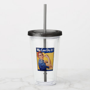 Rosie the Riveter: Strong Women Female Empowerment Acrylic Tumbler