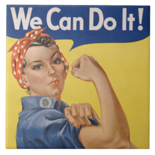 Rosie the Riveter: Strong Women Female Empowerment Ceramic Tile