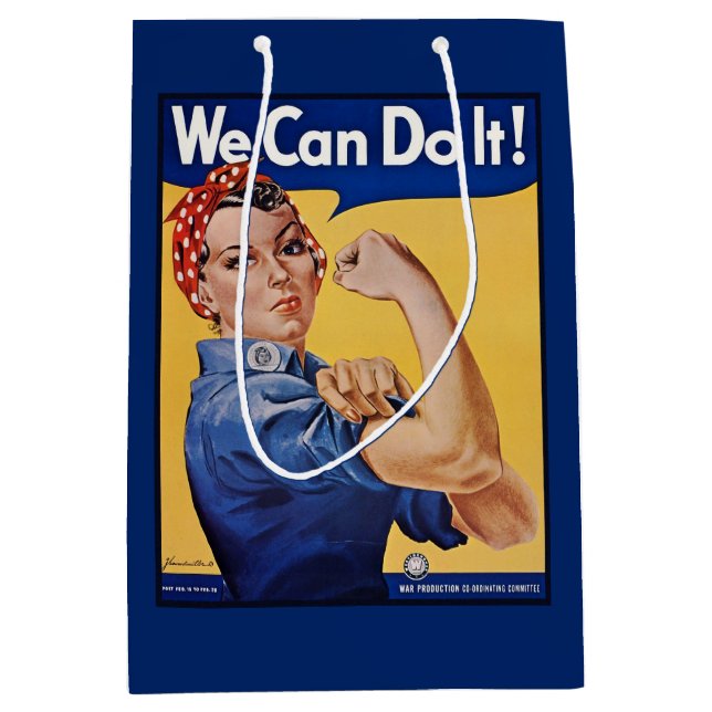 Rosie the Riveter: Strong Women Female Empowerment Medium Gift Bag (Front)