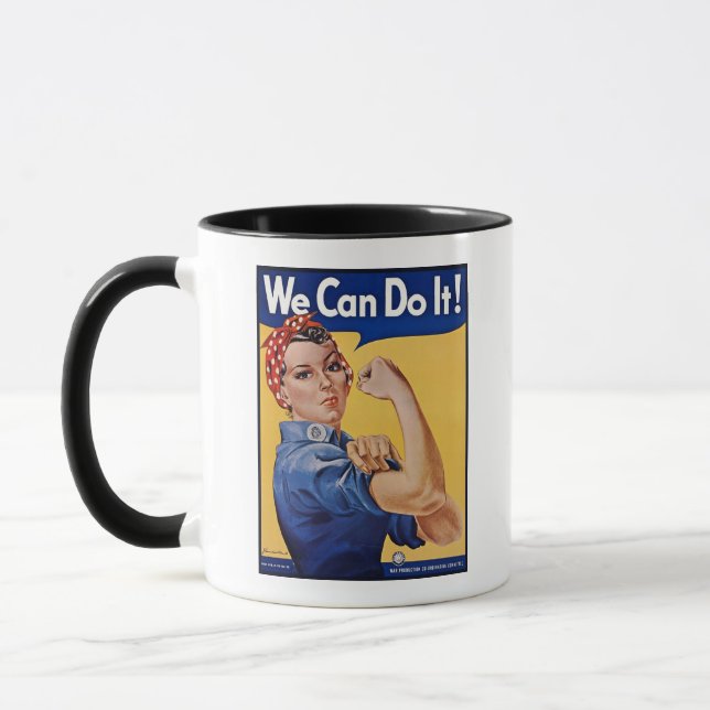 Rosie the Riveter: Strong Women Female Empowerment Mug (Left)