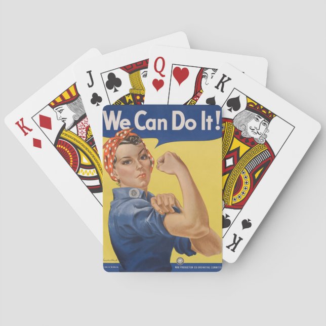 Rosie the Riveter: Strong Women Female Empowerment Playing Cards (Back)
