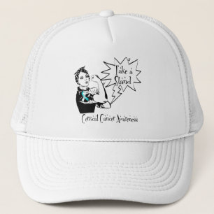 Rosie The Riveter Take a Stand Cervical Cancer Trucker Hat