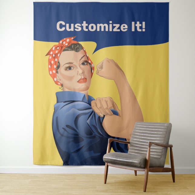 Rosie the Riveter Tapestry (In Situ)