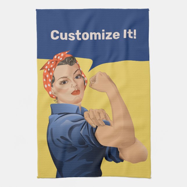 Rosie the Riveter Tea Towel (Vertical)