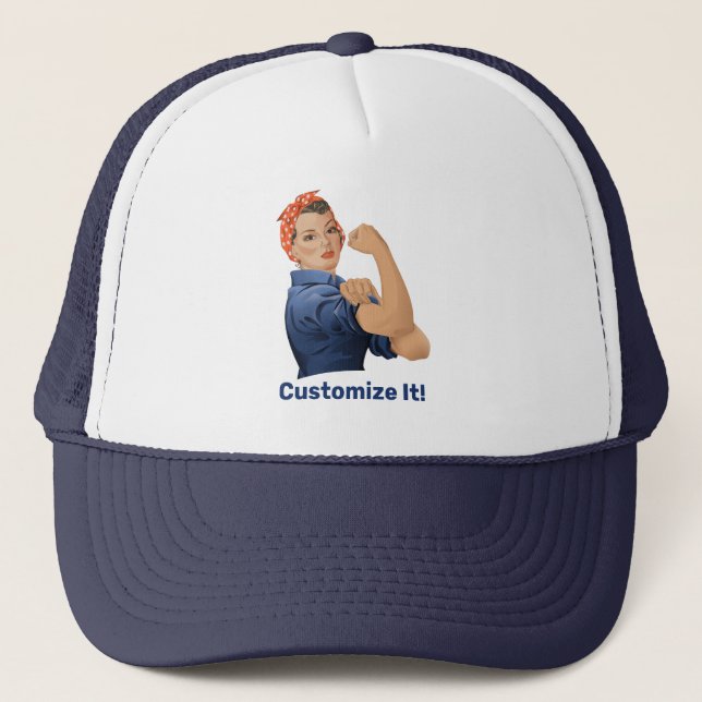 Rosie the Riveter Trucker Hat (Front)