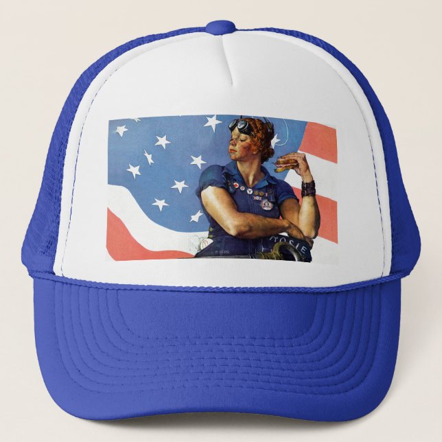 Rosie the Riveter Trucker Hat (Front)