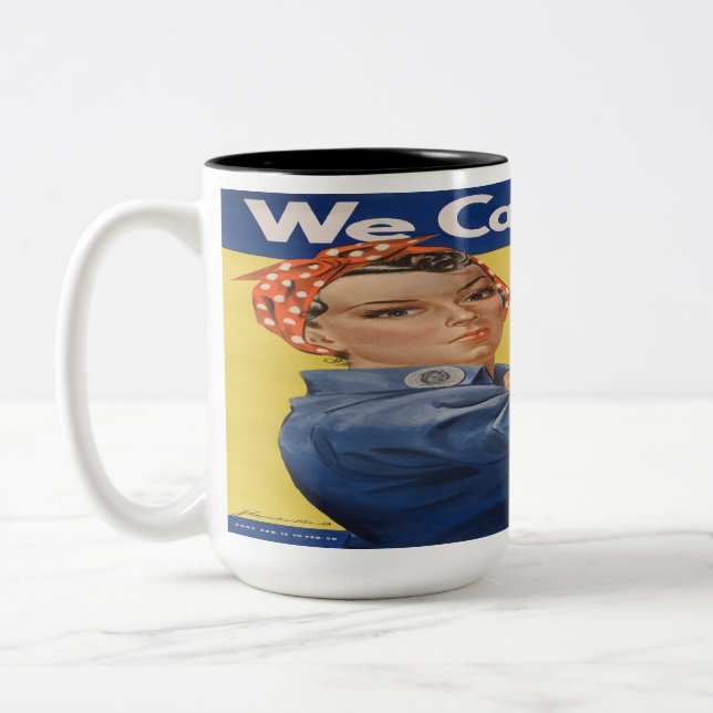 Rosie the Riveter Two-Tone Coffee Mug (Left)