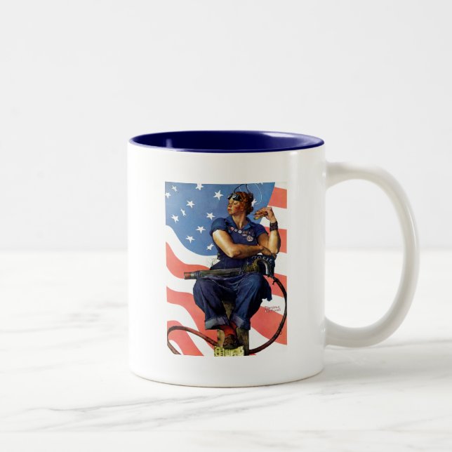 "Rosie the Riveter" Two-Tone Coffee Mug (Right)