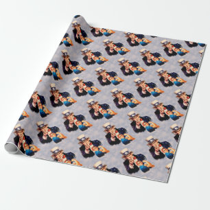 Rosie the Riveter & Uncle Sam design Wrapping Paper