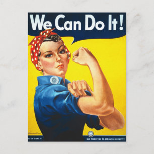 Rosie the Riveter Vintage image Postcard
