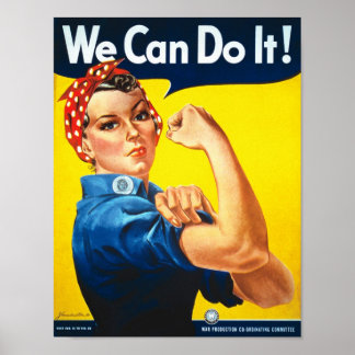 Rosie the Riveter Vintage Poster