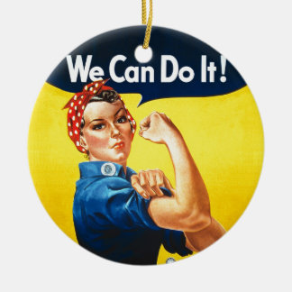 Rosie the Riveter – “We Can Do It!” Ceramic Tree Decoration