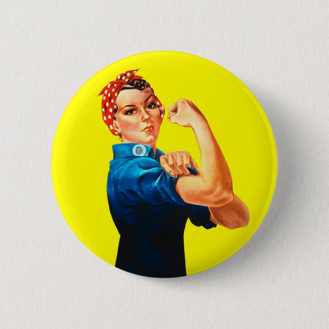 Rosie the Riveter - We can do it, Cultural Icon 6 Cm Round Badge (Front)