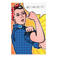 Rosie the Riveter We Can Do It! Pop Art Polka Dots
