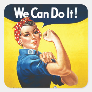 Rosie the Riveter – “We Can Do It!” Square Sticker