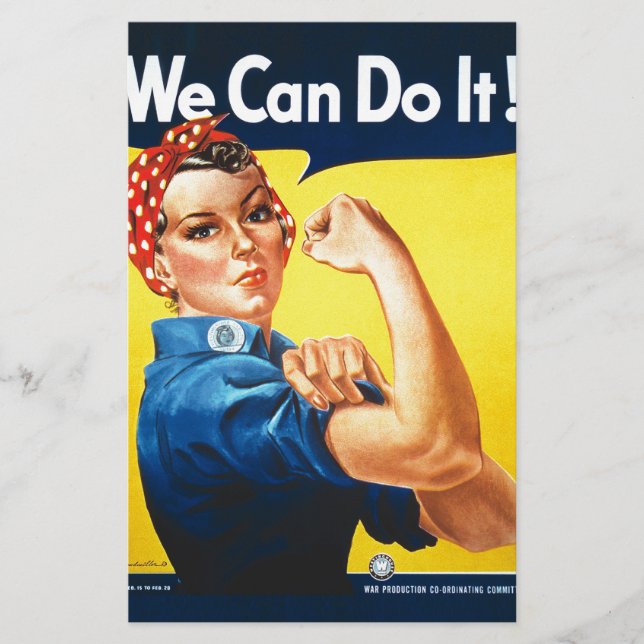 Rosie the Riveter – “We Can Do It!” Stationery (Front)
