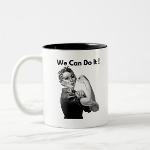 Rosie The Riveter We Can Do It Two-Tone Coffee Mug